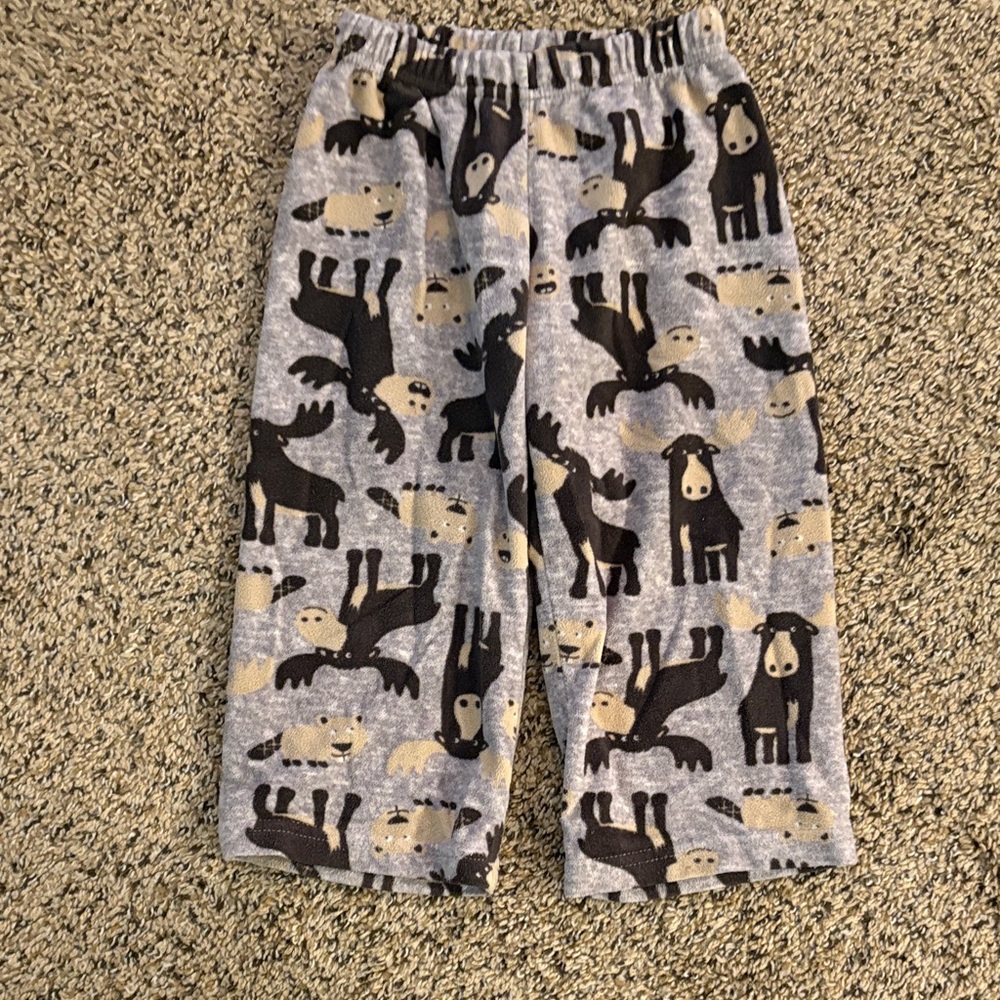 Carter's Gray Pajama Bottoms with Animal Print